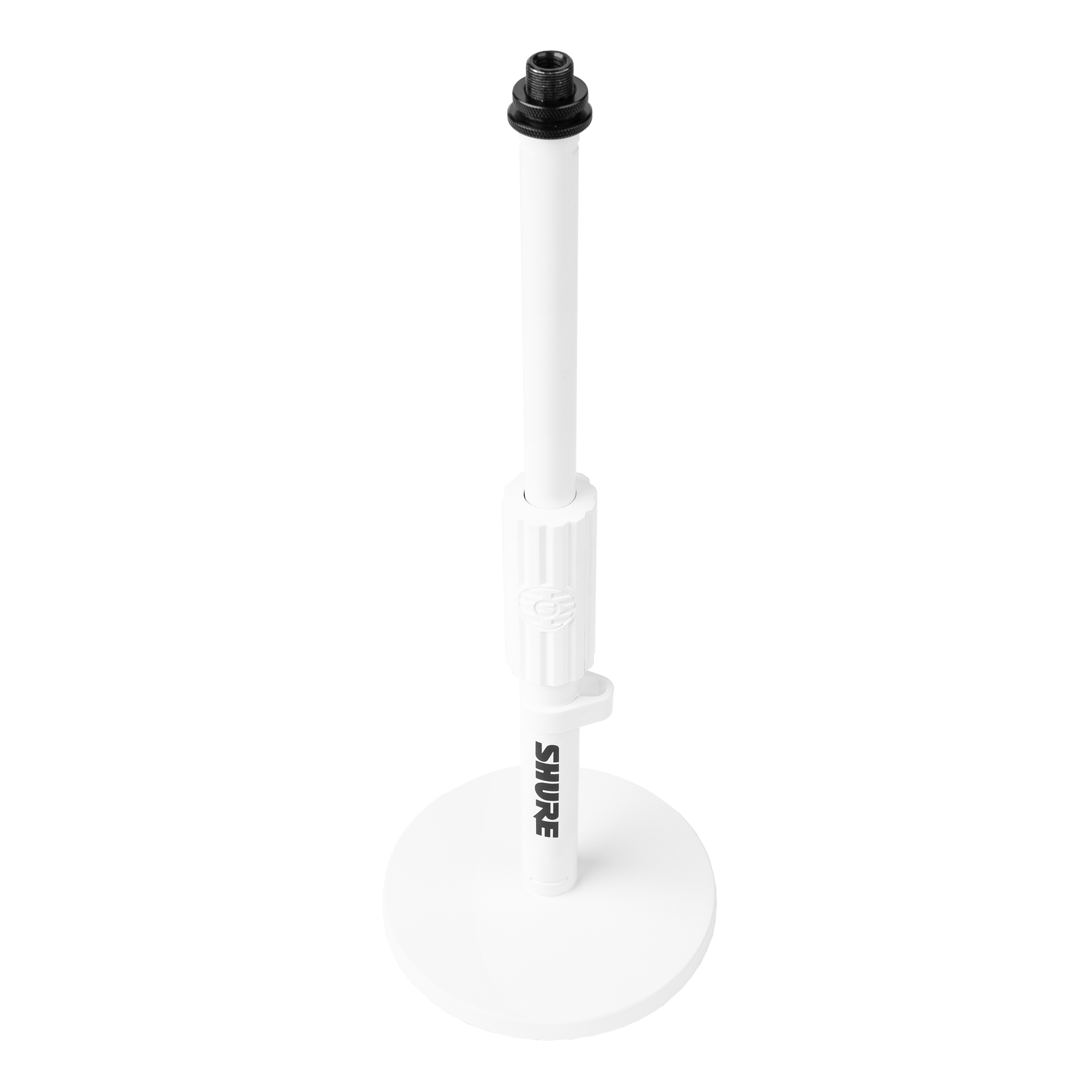 shure-sh-desktop1-w-pied-micro-bureau-blanc-base-ronde image 1