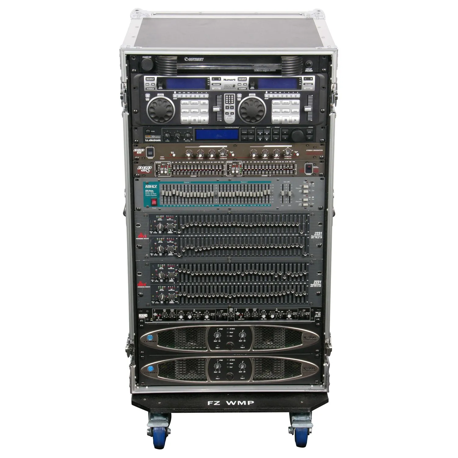 odyssey-flight-zone-rack-ampli-20u-19-flight-case-roulettes image 2