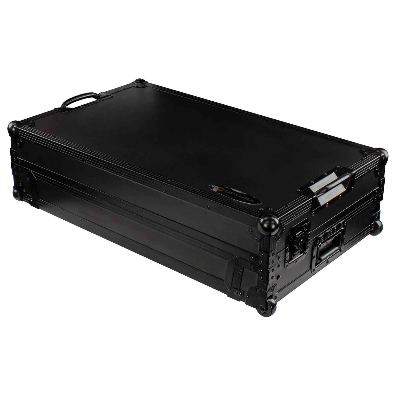 odyssey-black-label-flight-case-1u-rane-four-glide-roulettes image 4