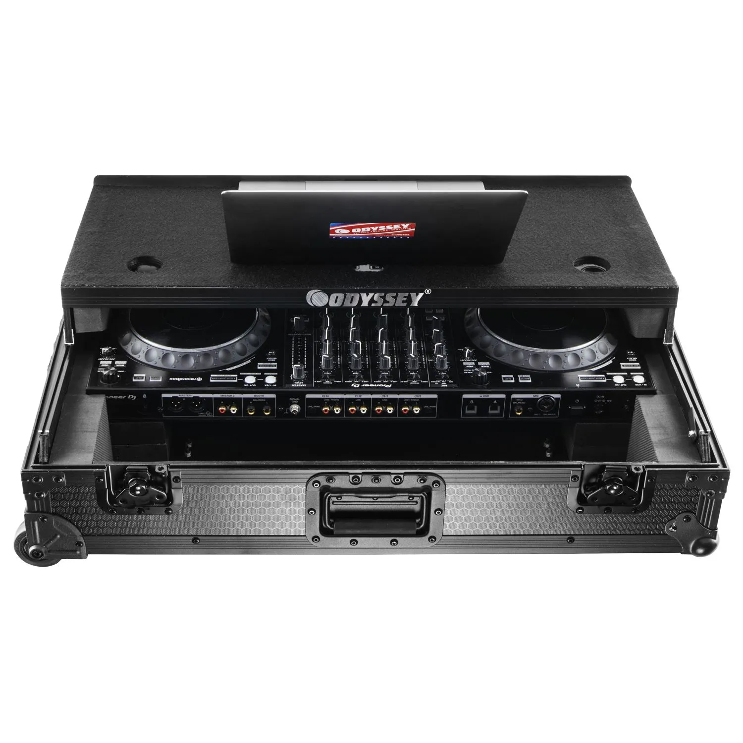 odyssey-industrial-board-ddj-1000-flight-case-roulettes image 4