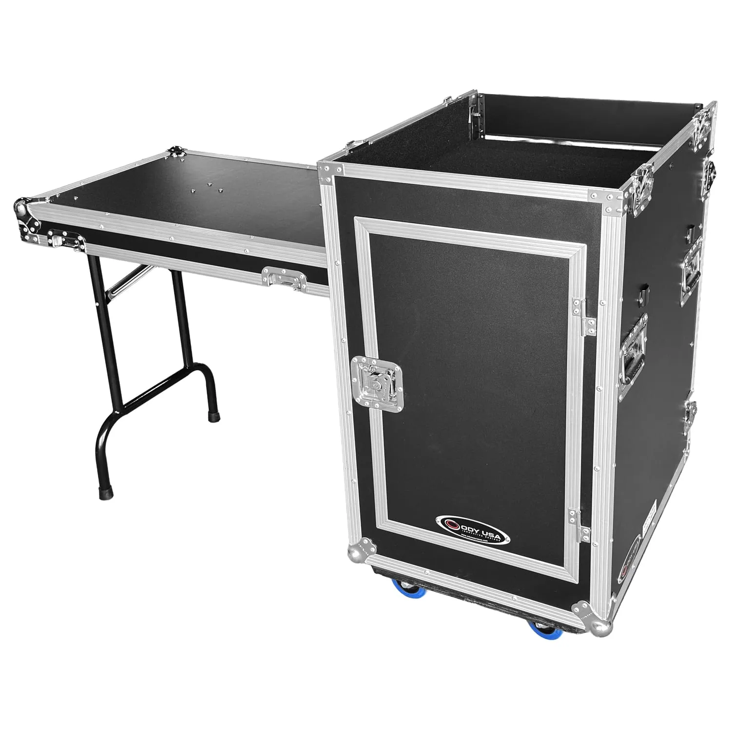 odyssey-flight-zone-rack-combo-16u-table-lat-rale-roulettes image 5