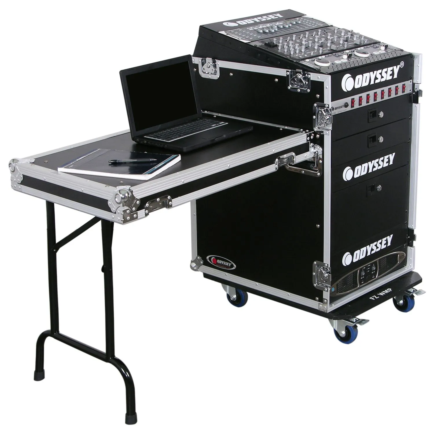 odyssey-flight-zone-rack-19-combo-13u-16u-table-roulettes image 1