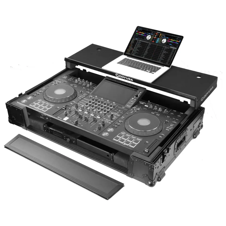 odyssey-black-label-flight-case-xdj-az-1u-glide-roulettes image 1