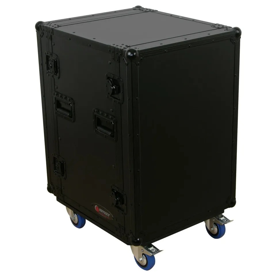 odyssey-black-label-rack-16u-flight-ampli-roulettes image 1