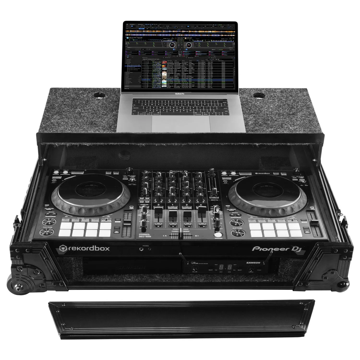 odyssey-flight-zone-ddj-1000-1u-flight-case-noir-glide image 2