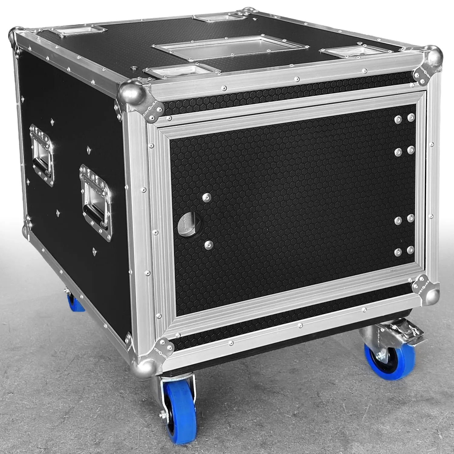 odyssey-industrial-board-rack-8u-slam-noir-roulettes-shockmount image 3