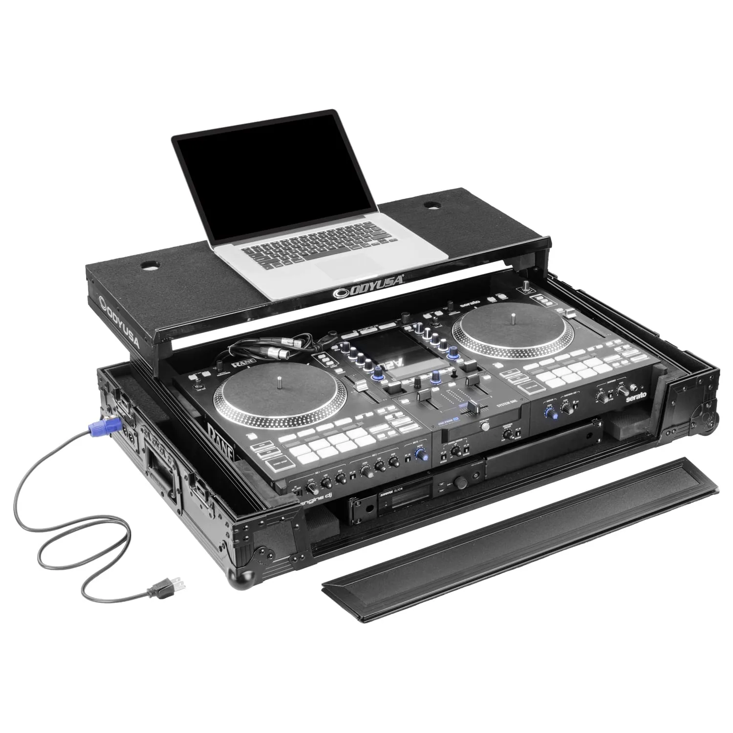 odyssey-flight-zone-rane-system-one-flight-case-1u-xlr-roulettes image 1
