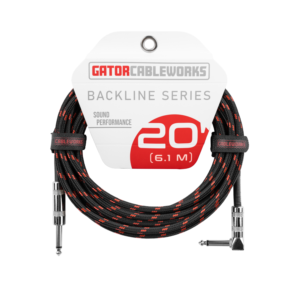 gator-cableworks-gcwb-ins-20rabrd-c-ble-guitare-6-m-tress-rouge image 1