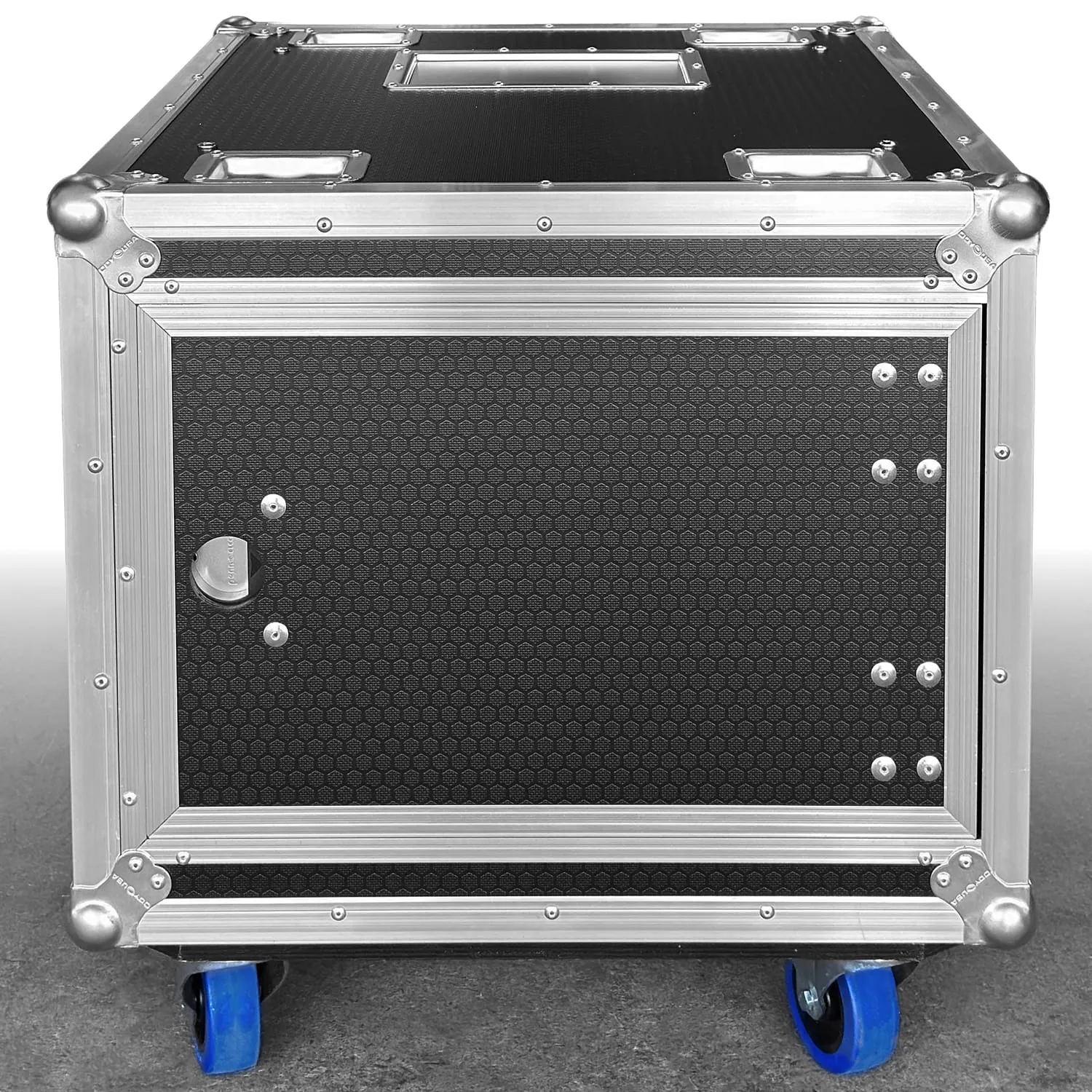 odyssey-industrial-board-rack-8u-slam-noir-roulettes-shockmount image 4