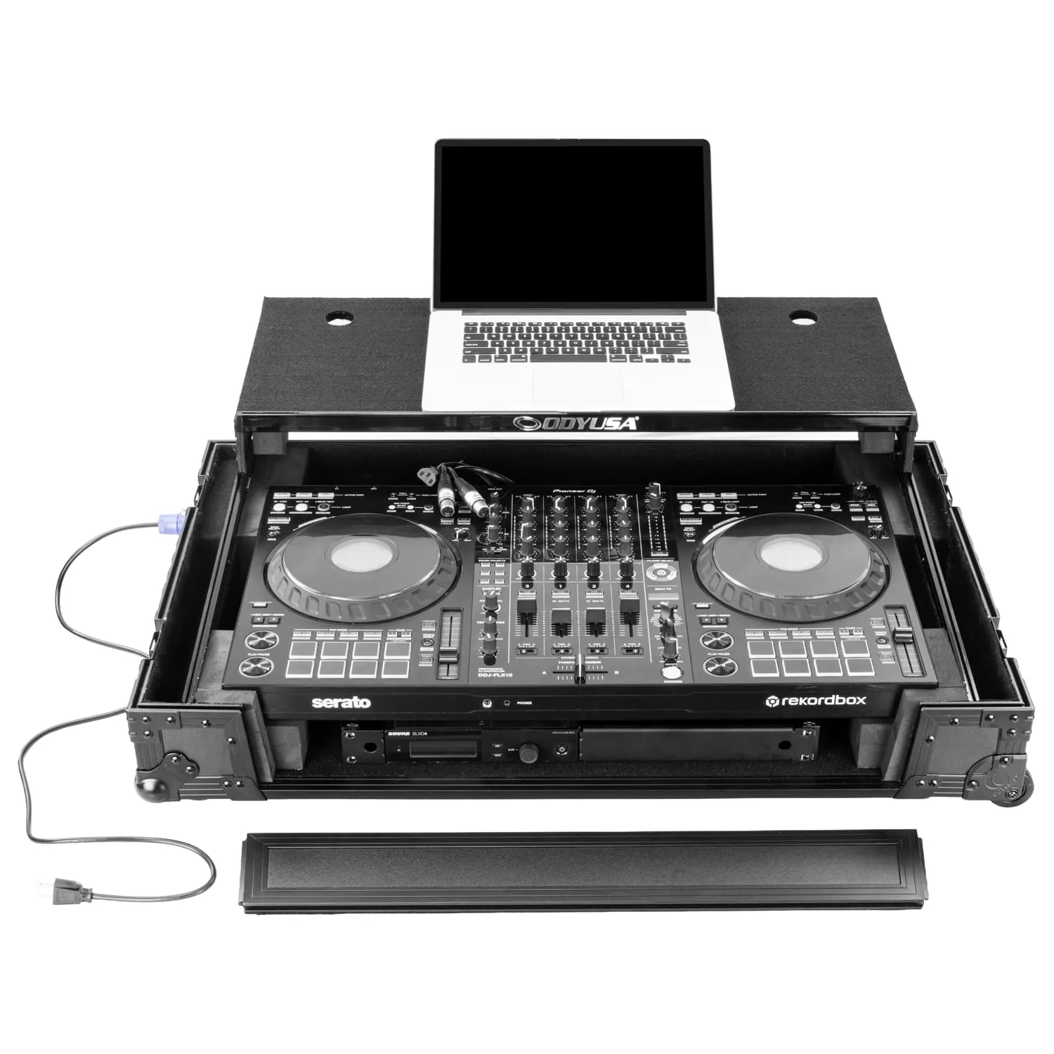 odyssey-flight-zone-flight-case-ddj-flx10-c-bl-xlr-roulettes image 2