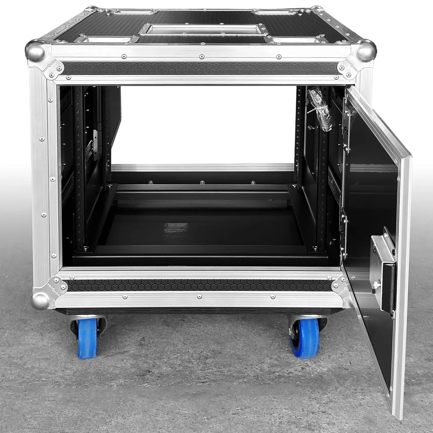 odyssey-industrial-board-rack-8u-slam-noir-roulettes-shockmount image 5