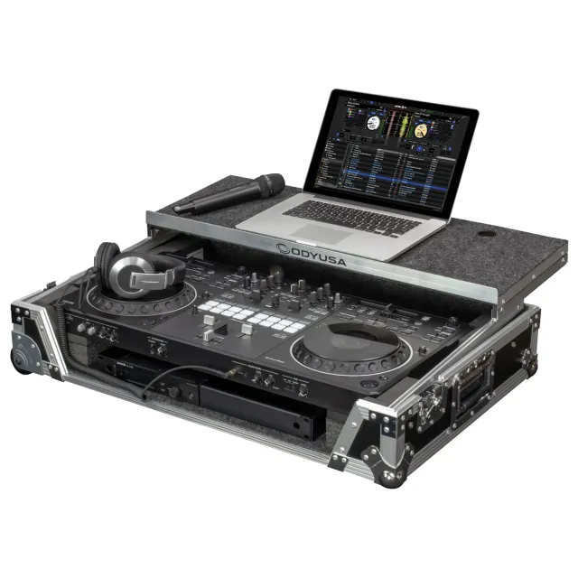 odyssey-flight-zone-flight-case-ddj-rev5-1u-roulettes-laptop image 1