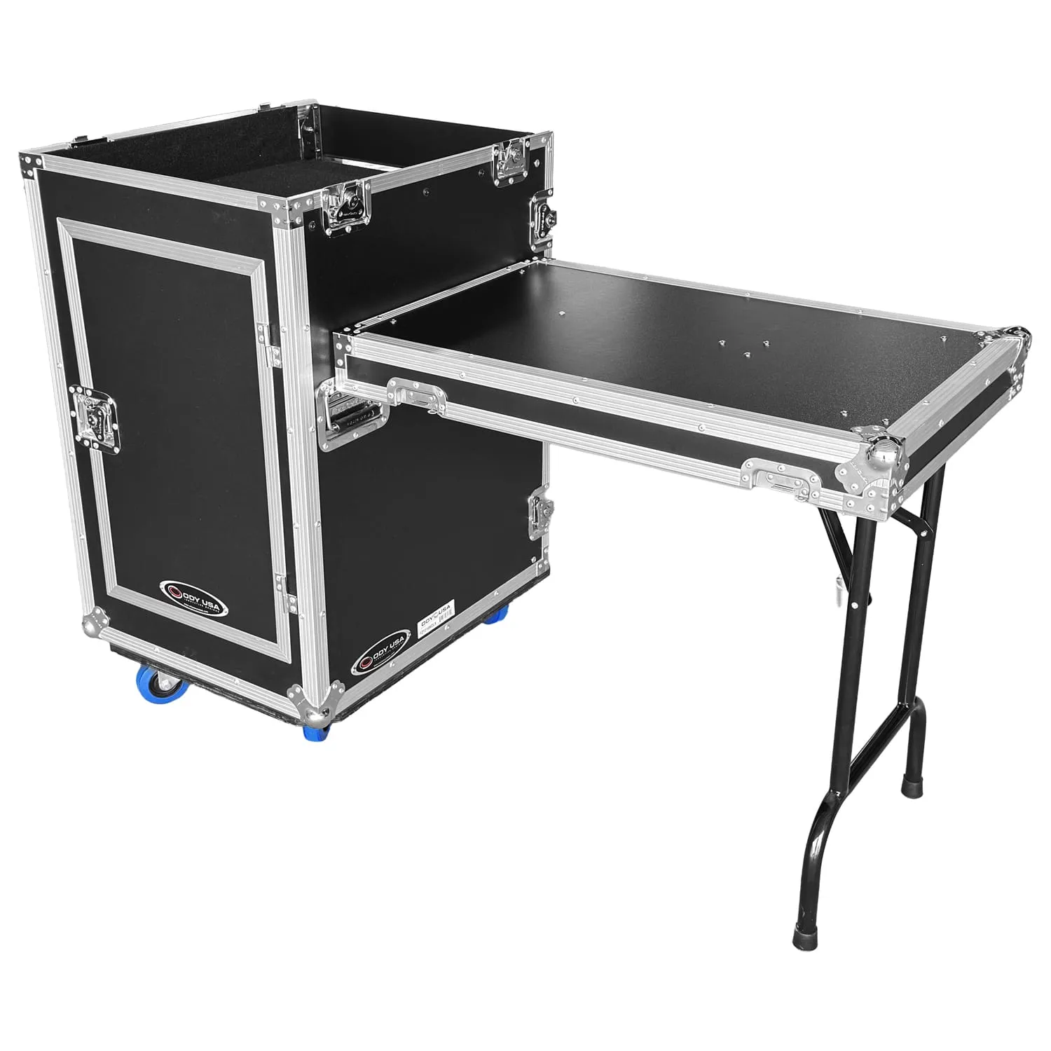 odyssey-flight-zone-rack-combo-16u-table-lat-rale-roulettes image 4