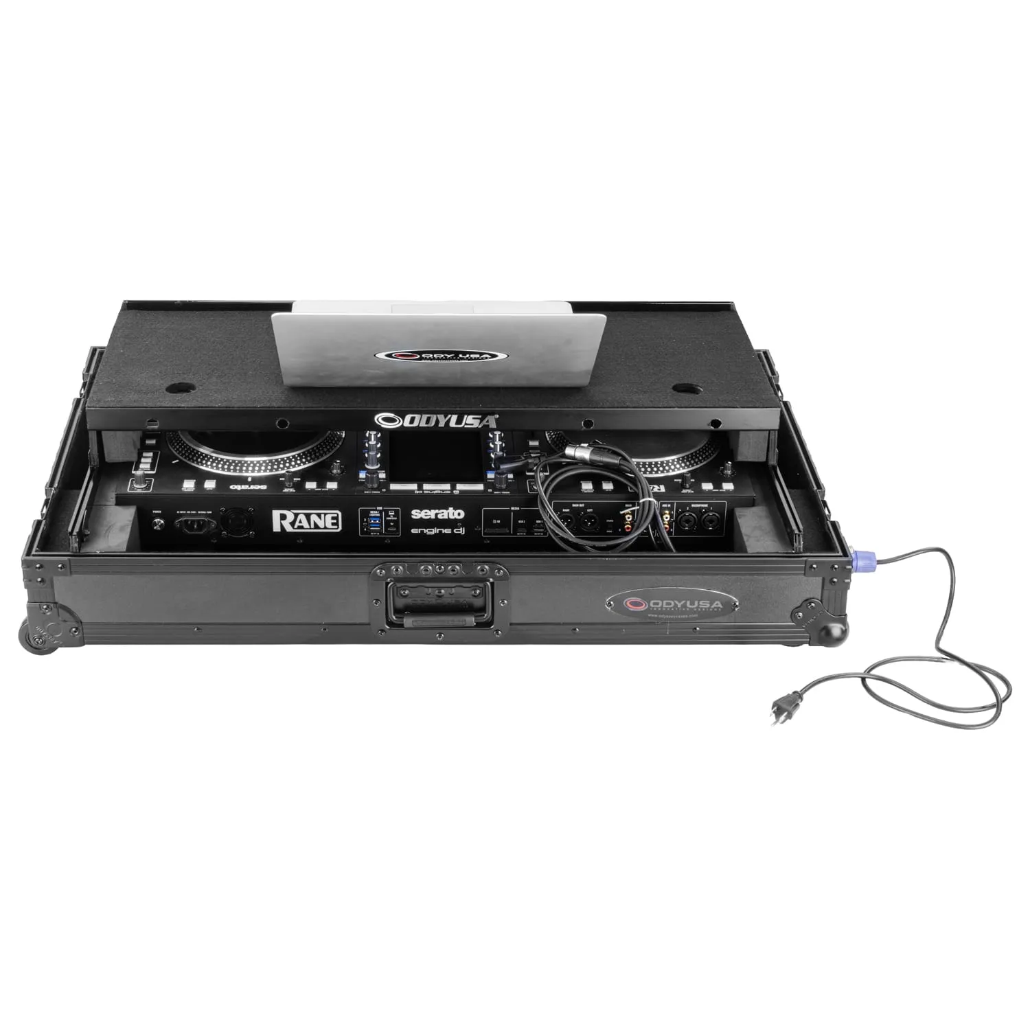 odyssey-flight-zone-rane-system-one-flight-case-1u-xlr-roulettes image 4