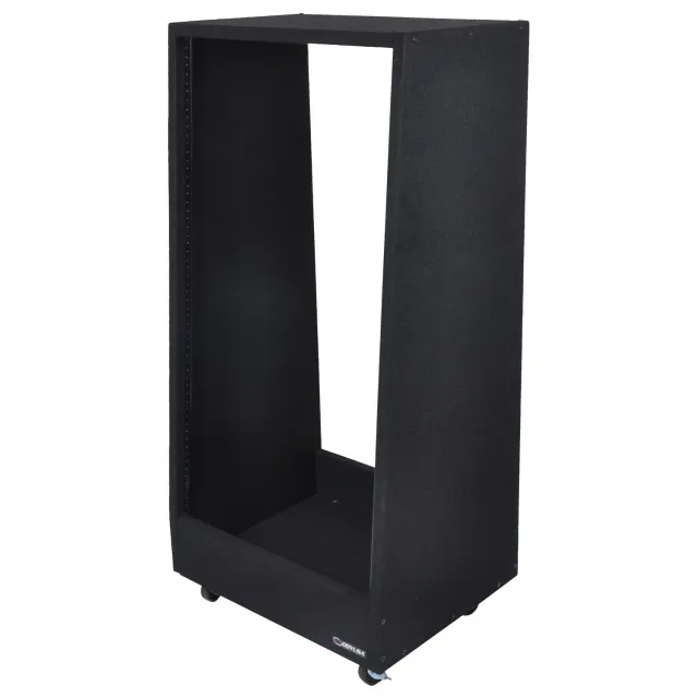 odyssey-carpeted-rack-studio-20u-moquette-noire-roulettes image 1