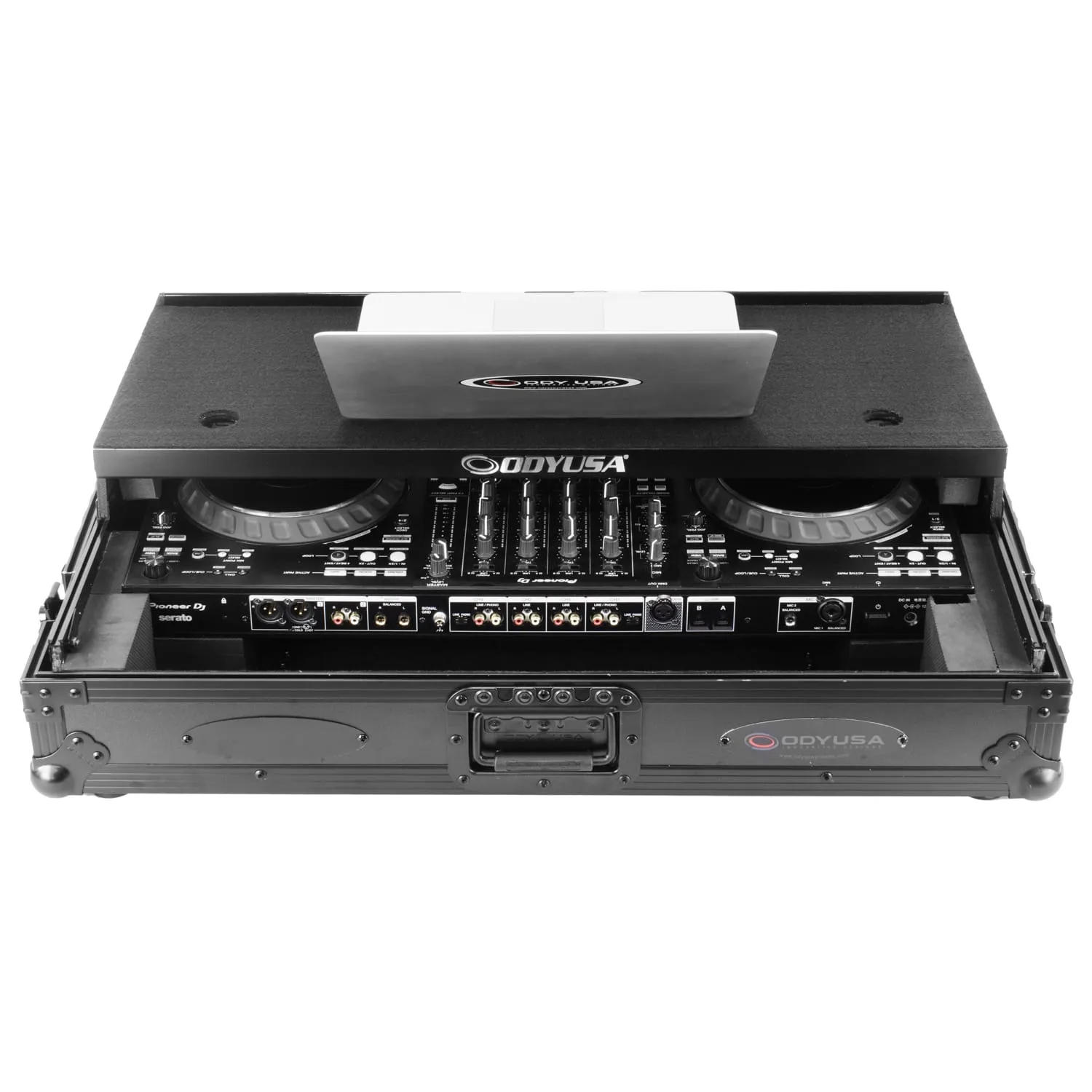 odyssey-black-label-ddj-flx10-flight-case-1u-glide-roulettes-2 image 3