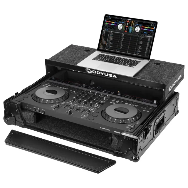 odyssey-flight-zone-ddj-grv6-flight-case-1u-noir-roulettes image 1