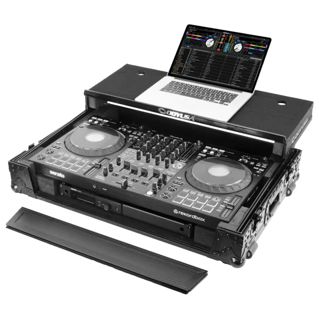 odyssey-black-label-ddj-flx10-flight-case-1u-glide-roulettes-2 image 1