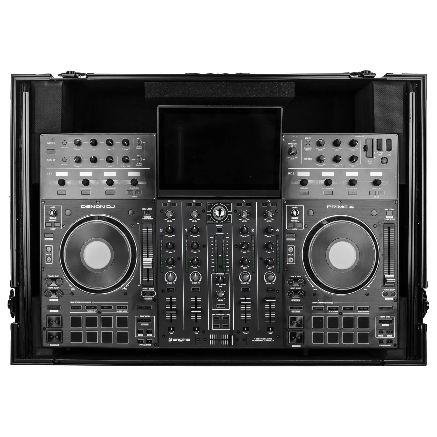 odyssey-flight-zone-flight-case-denon-prime-4-noir-2u-glide image 4