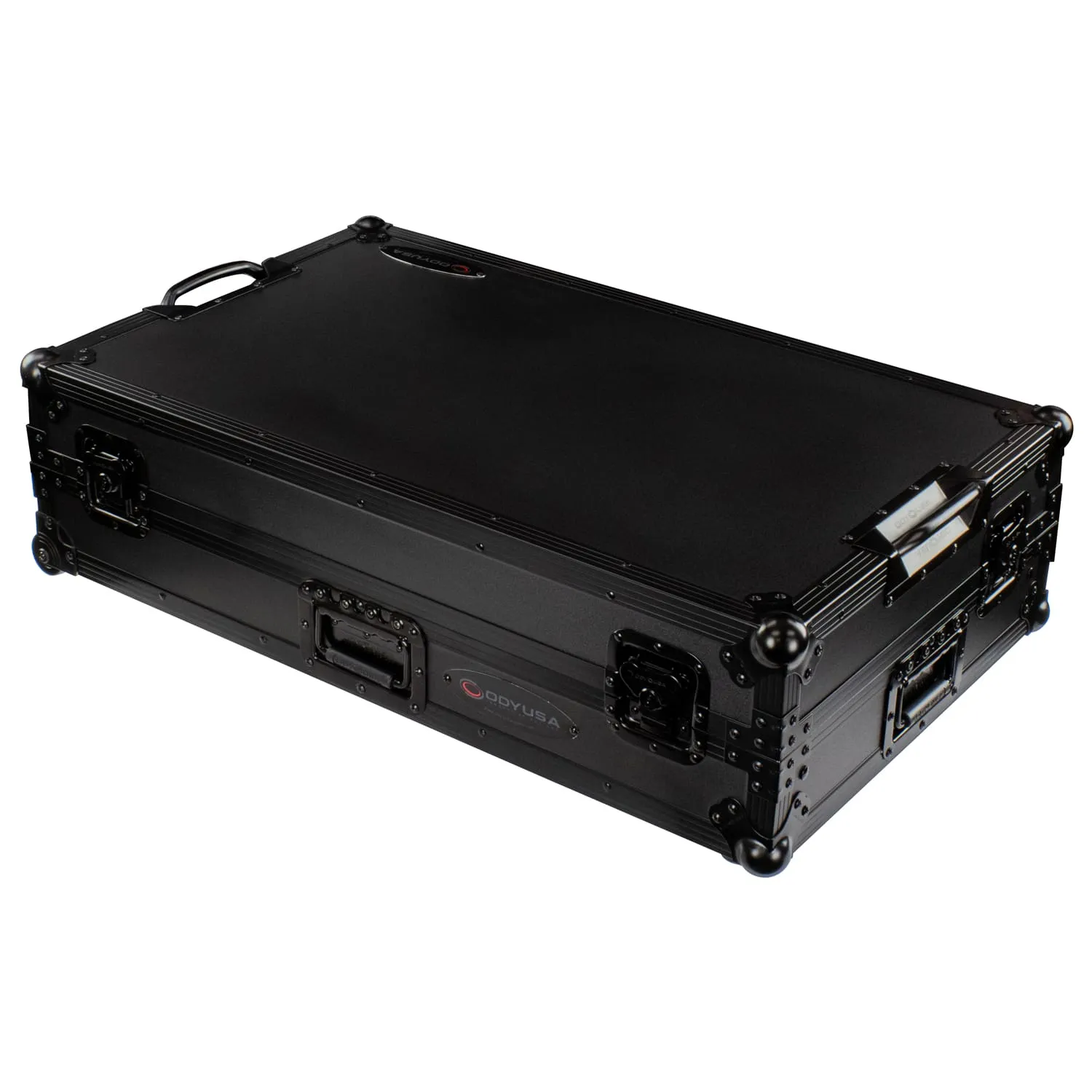 odyssey-black-label-flight-case-1u-rane-four-glide-roulettes image 5