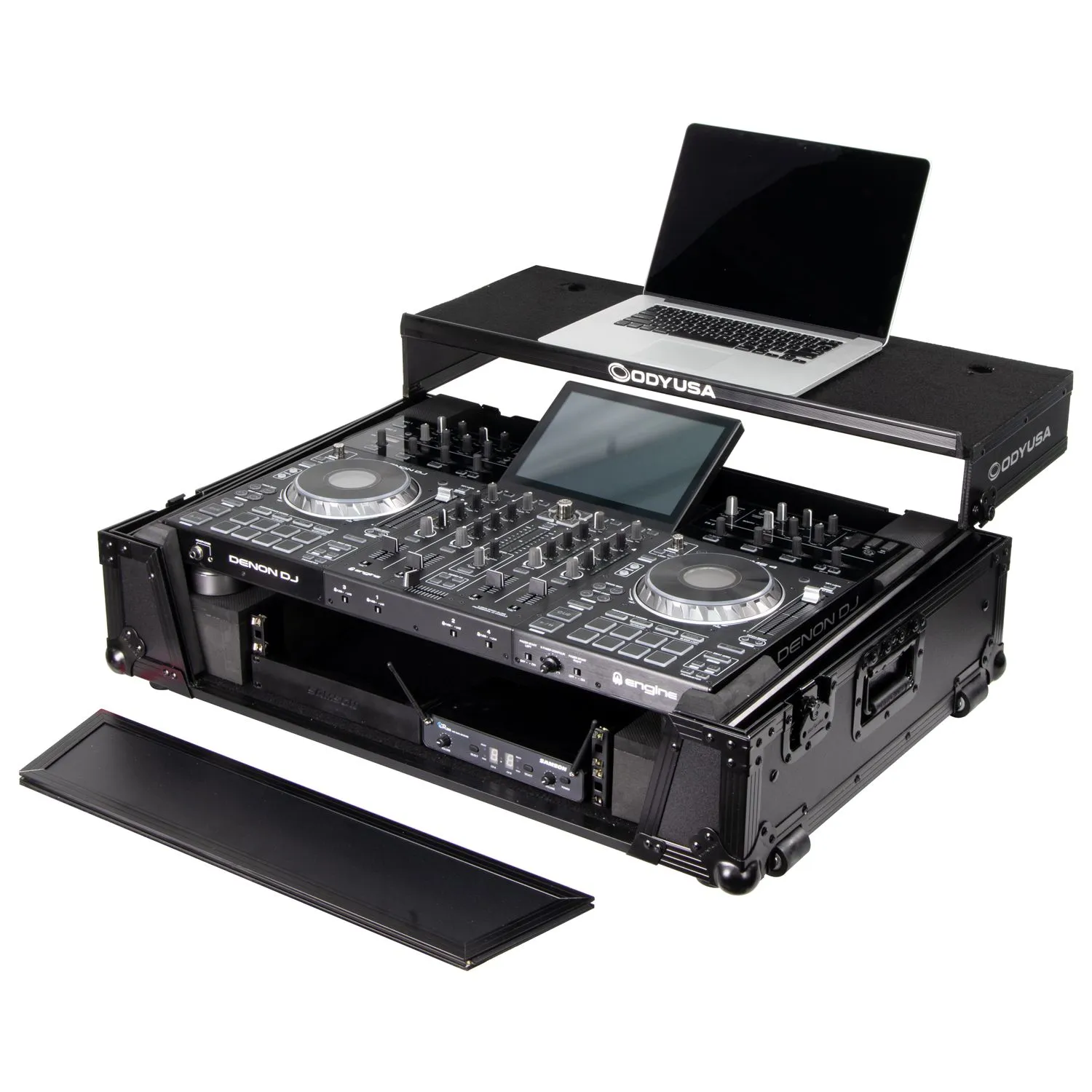 odyssey-flight-zone-flight-case-denon-prime-4-noir-2u-glide image 1