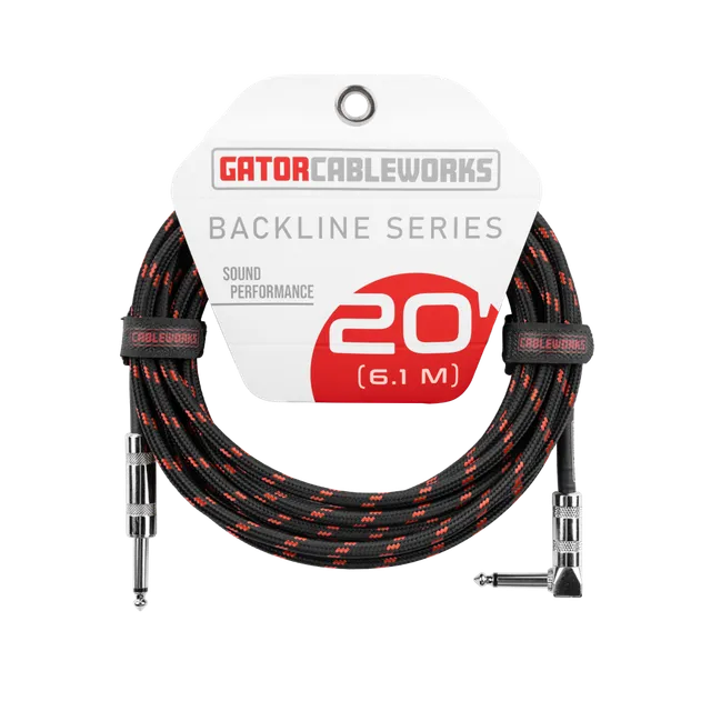 gator-cableworks-gcwb-ins-20rabrd-c-ble-guitare-6-m-tress-rouge image 1