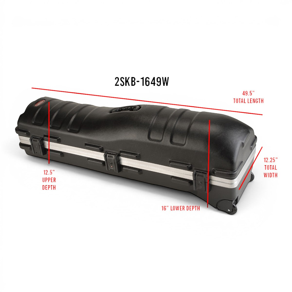 skb-deluxe-staff-ata-housse-golf-voyage-clubs-noire-vide-roulettes image 2