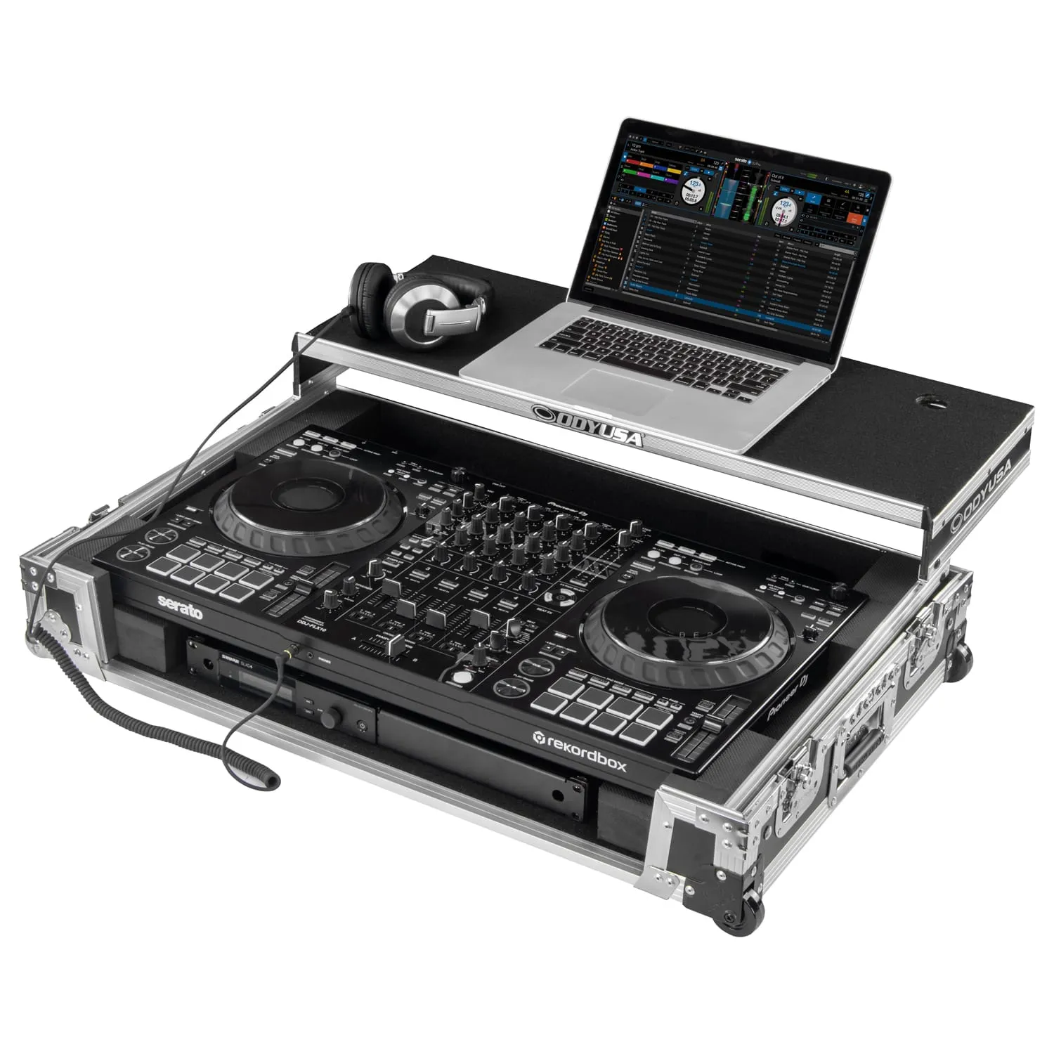 odyssey-flight-zone-ddj-flx10-flycase-dj-1u-glide-roulettes image 1
