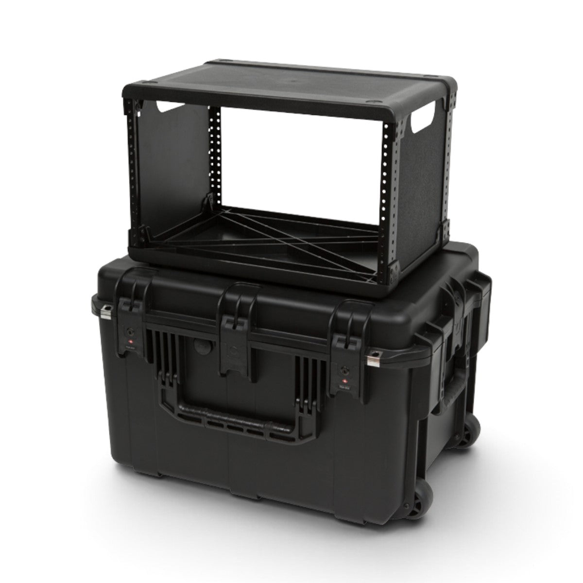 skb-fly-rack-6u-valise-rack-19-noir-tanche-roulettes image 2