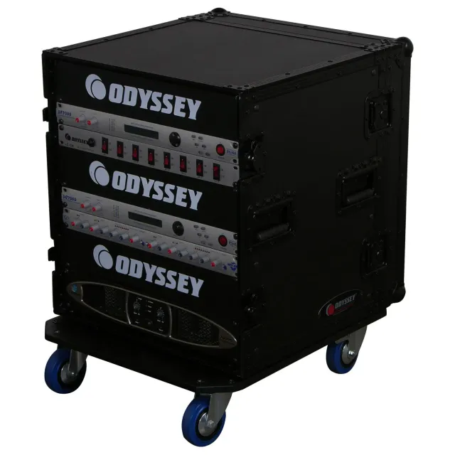 odyssey-black-label-rack-ampli-12u-noir-19-roulettes image 1