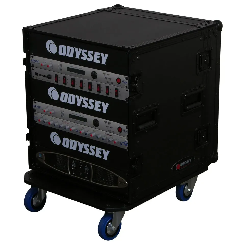 odyssey-black-label-rack-ampli-12u-noir-19-roulettes image 1