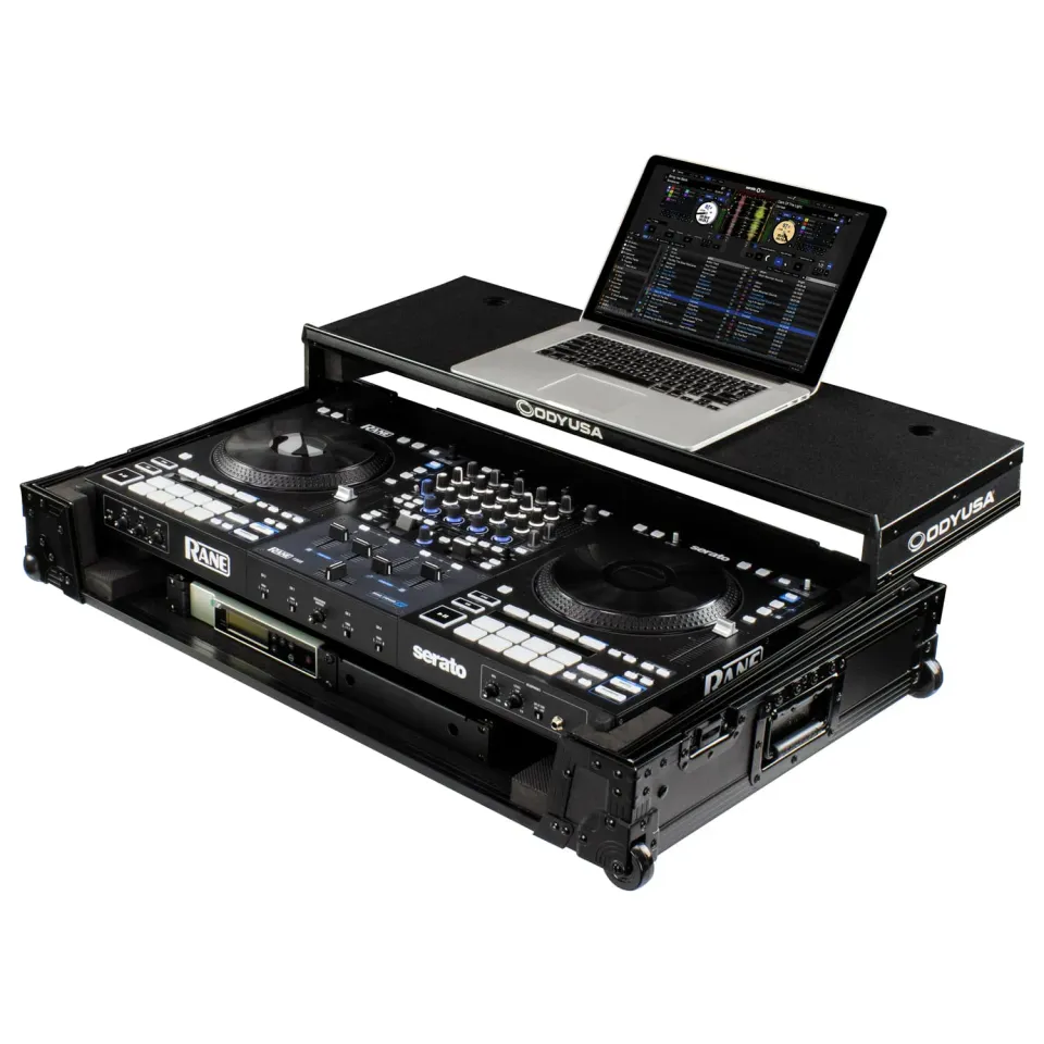 odyssey-black-label-flight-case-1u-rane-four-glide-roulettes image 1