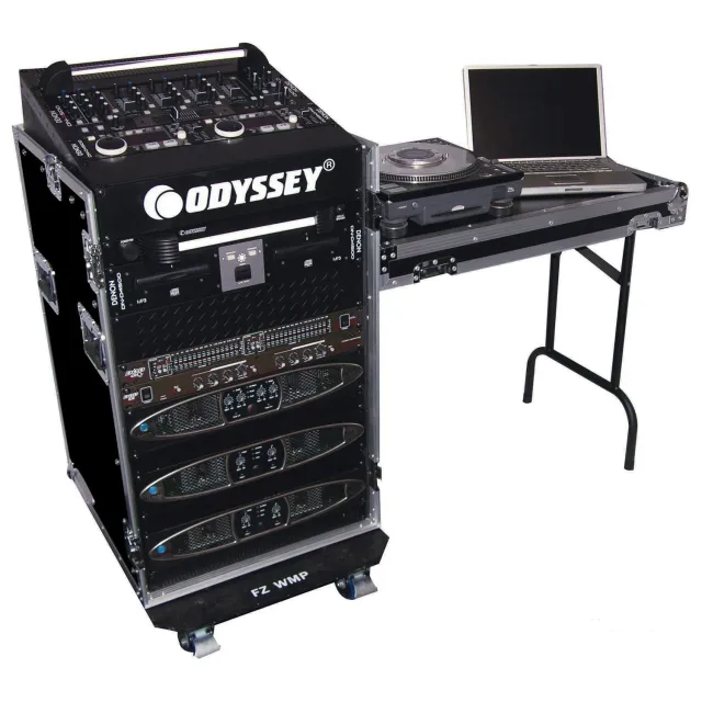 odyssey-flight-zone-rack-combo-11u-16u-tablette-et-roulettes image 1