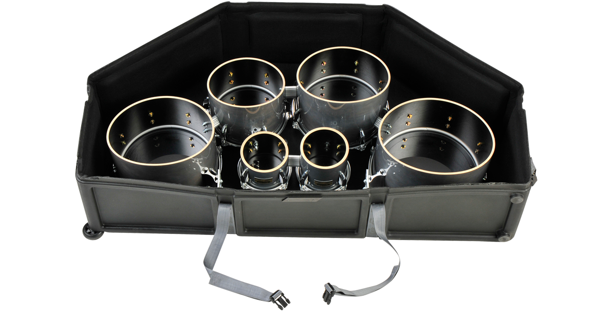 skb-marching-quad-quint-valise-batterie-noire-roulettes image 4