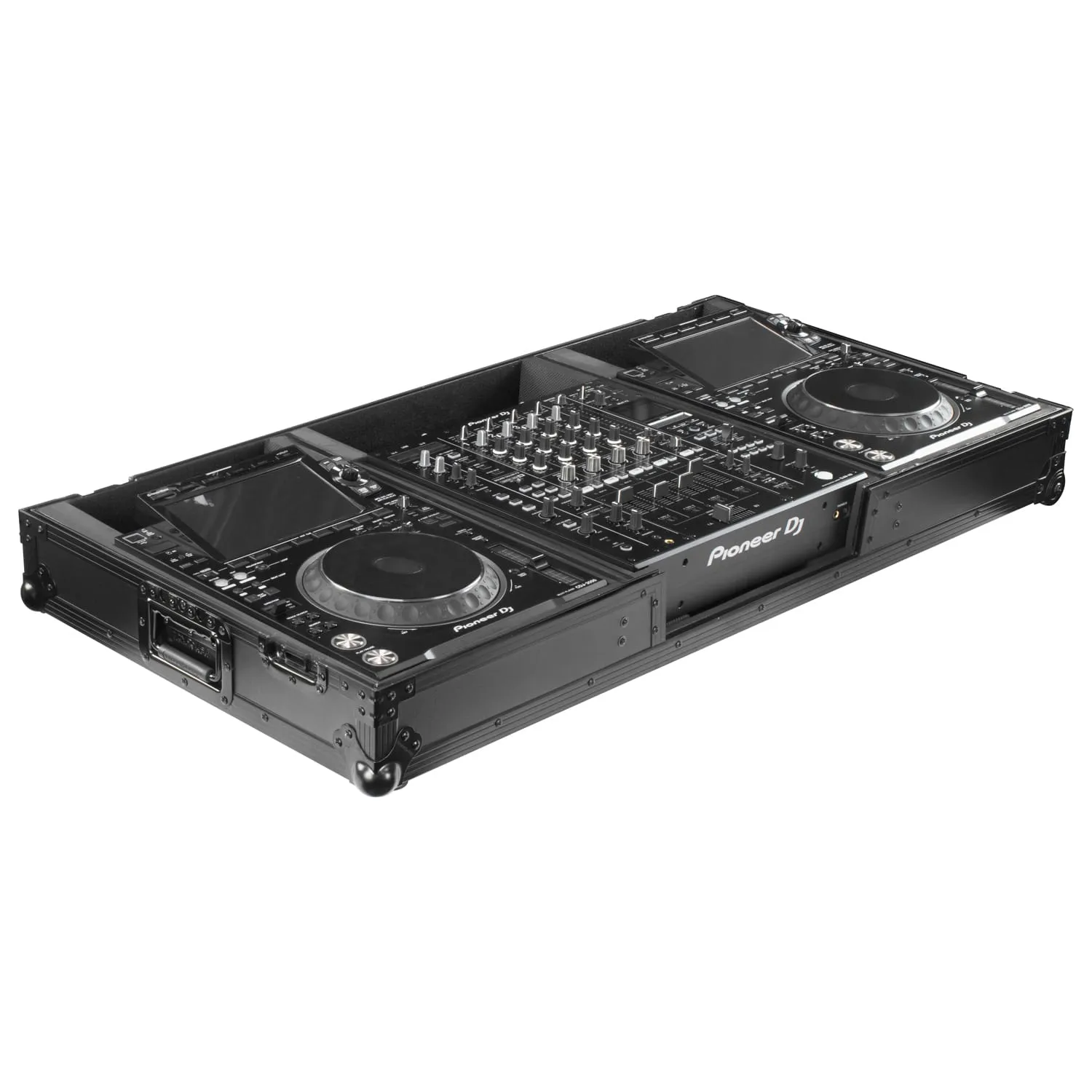odyssey-black-label-flight-case-dj-djm-a9-cdj-3000-roulettes image 2