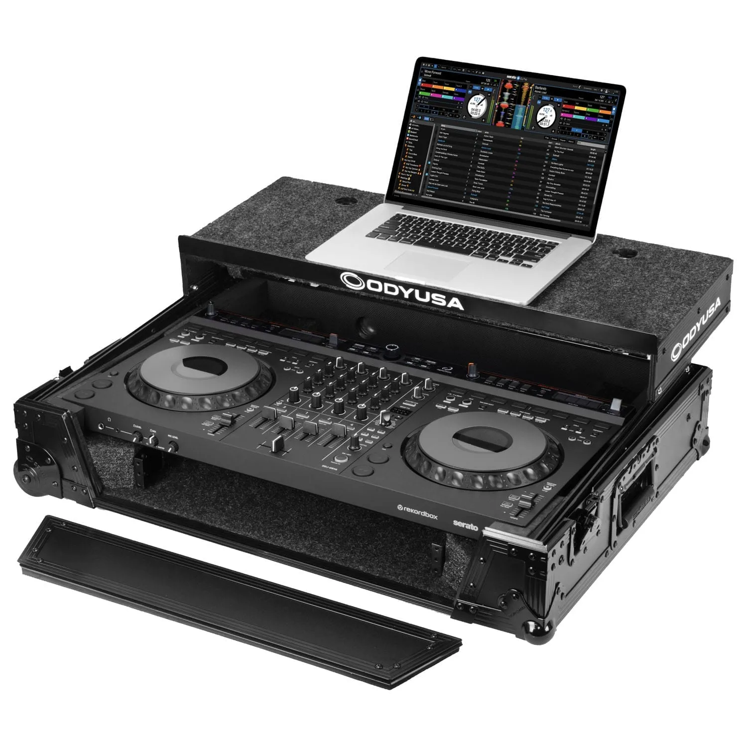 odyssey-flight-zone-ddj-grv6-flight-case-1u-noir-roulettes image 1