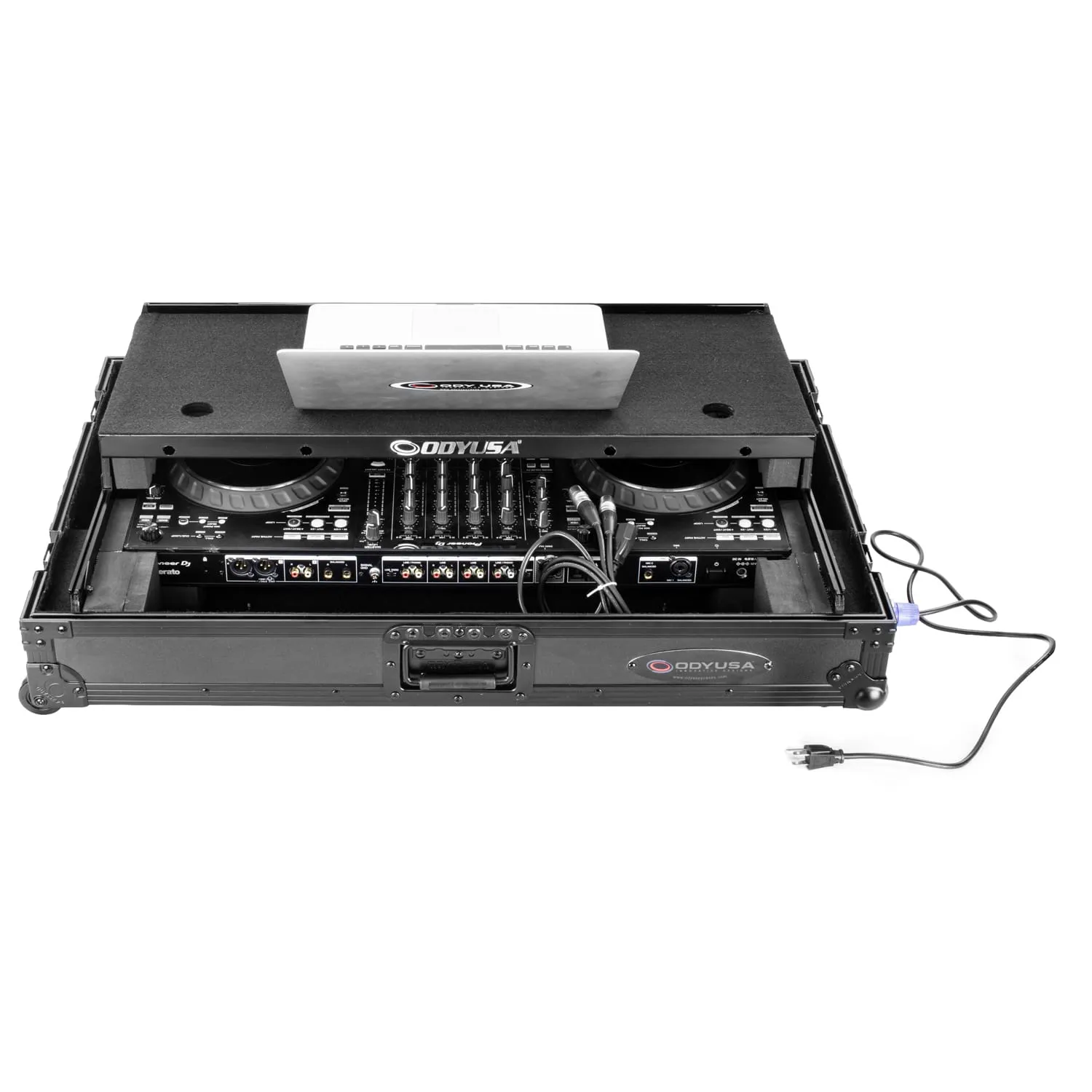 odyssey-flight-zone-flight-case-ddj-flx10-c-bl-xlr-roulettes image 4
