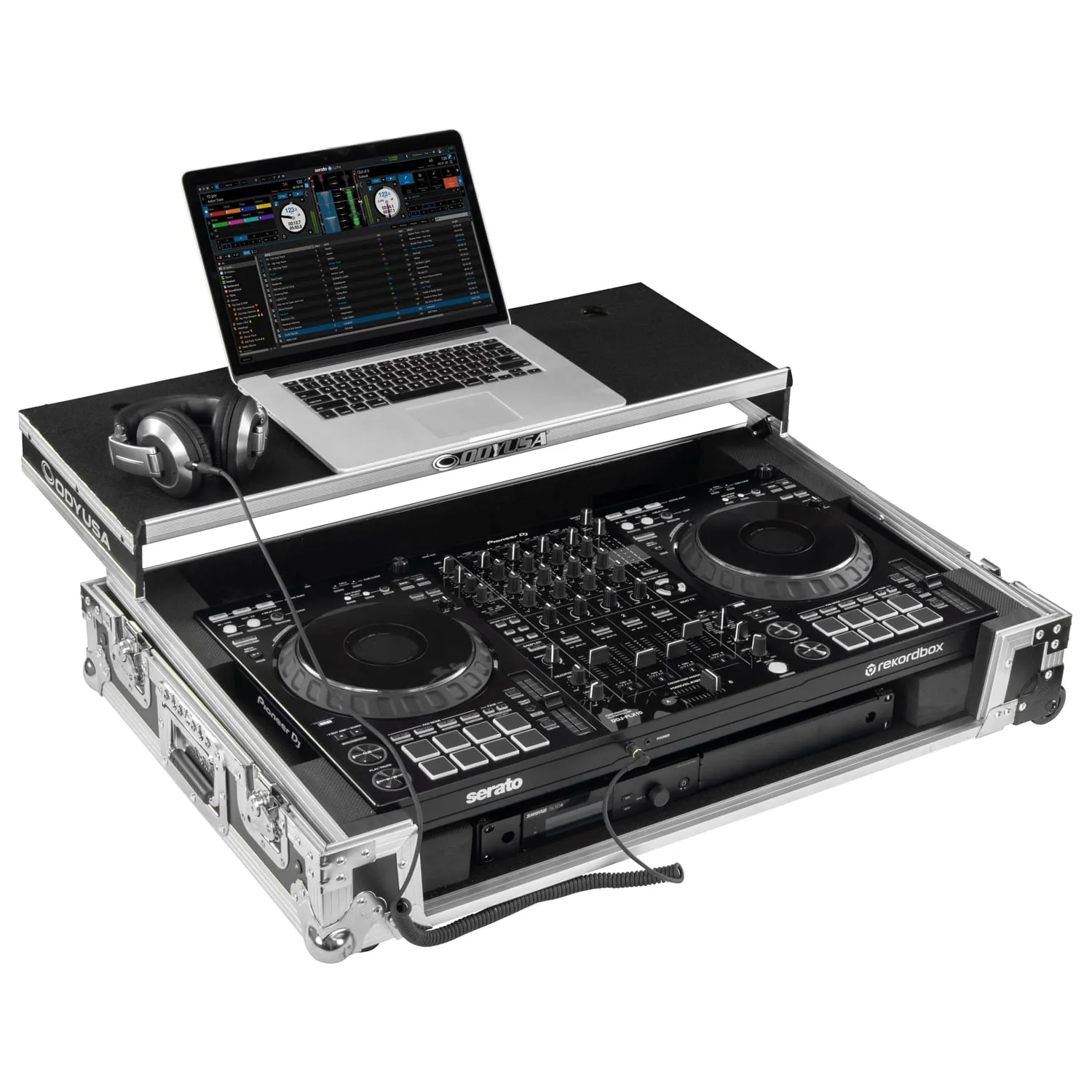 odyssey-flight-zone-ddj-flx10-flycase-dj-1u-glide-roulettes image 2