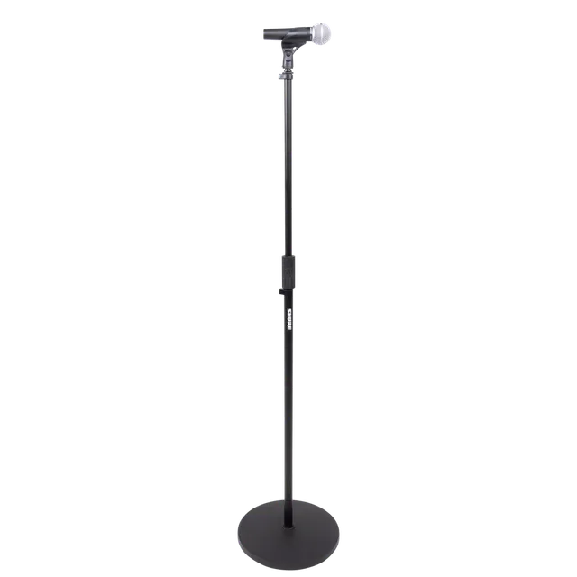 shure-sh-rbmicstand10-pied-micro-base-ronde-noir-162-cm image 1