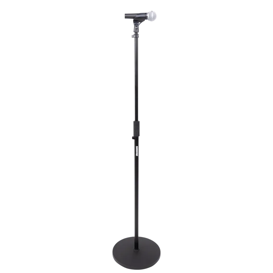 shure-sh-rbmicstand10-pied-micro-base-ronde-noir-162-cm image 1