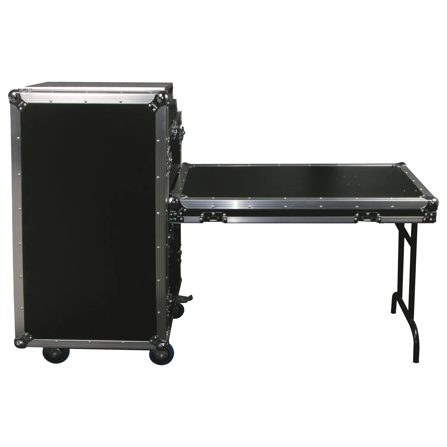 odyssey-flight-zone-rack-combo-27u-flight-case-glide-roulettes image 4