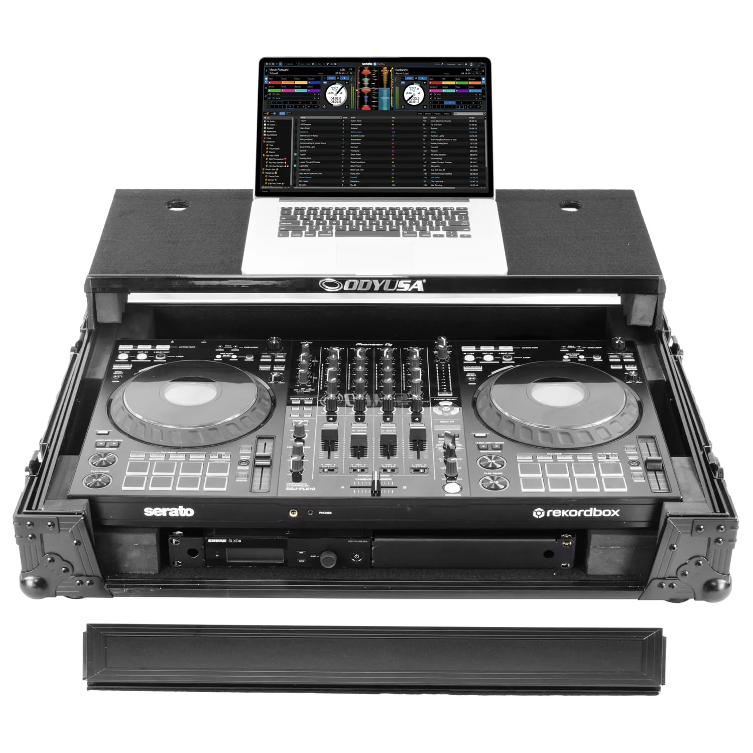 odyssey-black-label-ddj-flx10-flight-case-1u-glide-roulettes-2 image 2