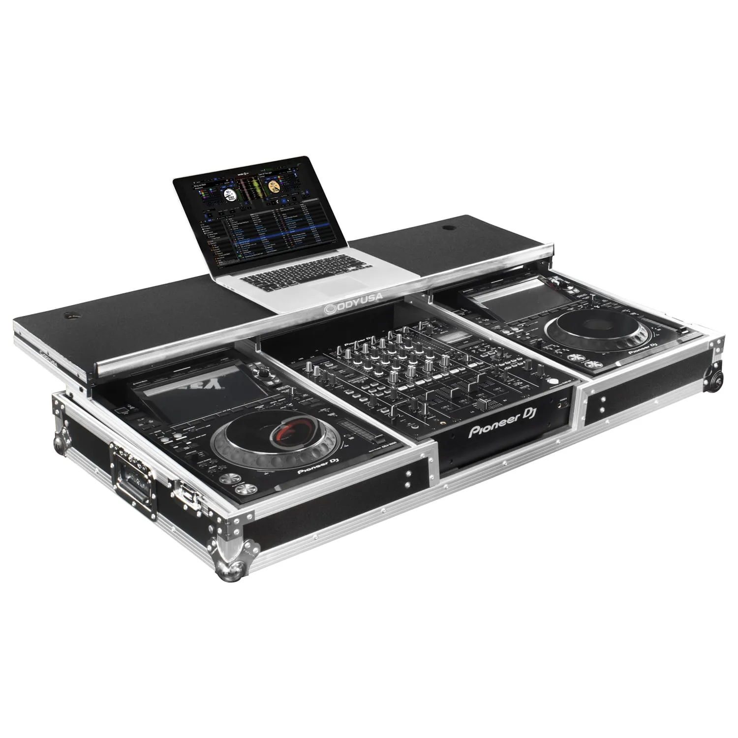 odyssey-glide-style-flight-case-djm-a9-cdj-3000-roulettes image 2