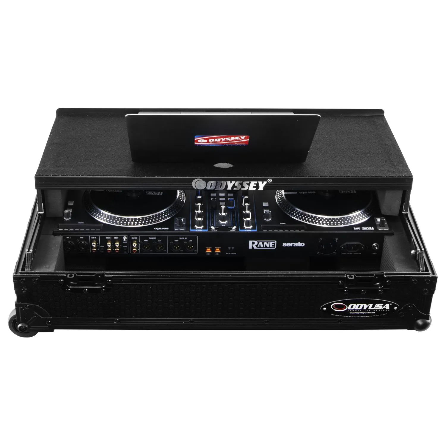 odyssey-industrial-board-flight-case-rane-one-mkii-roulettes image 4