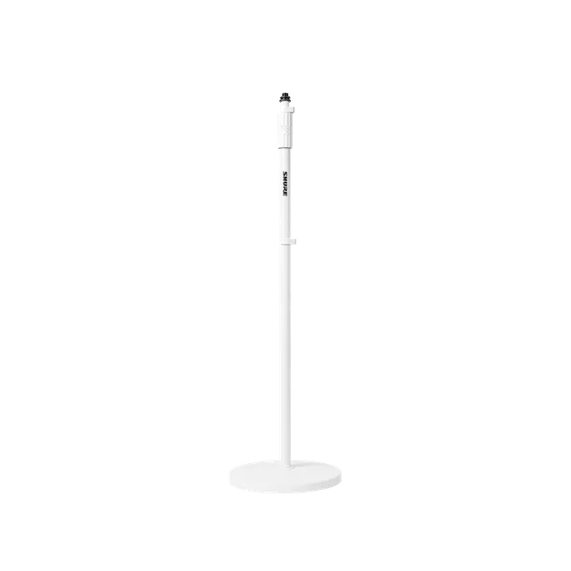shure-sh-rbmicstand10-w-pied-micro-base-ronde-blanc-162-cm image 1