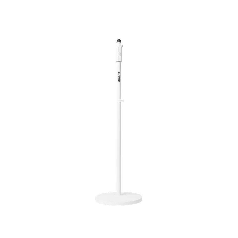 shure-sh-rbmicstand10-w-pied-micro-base-ronde-blanc-162-cm image 1
