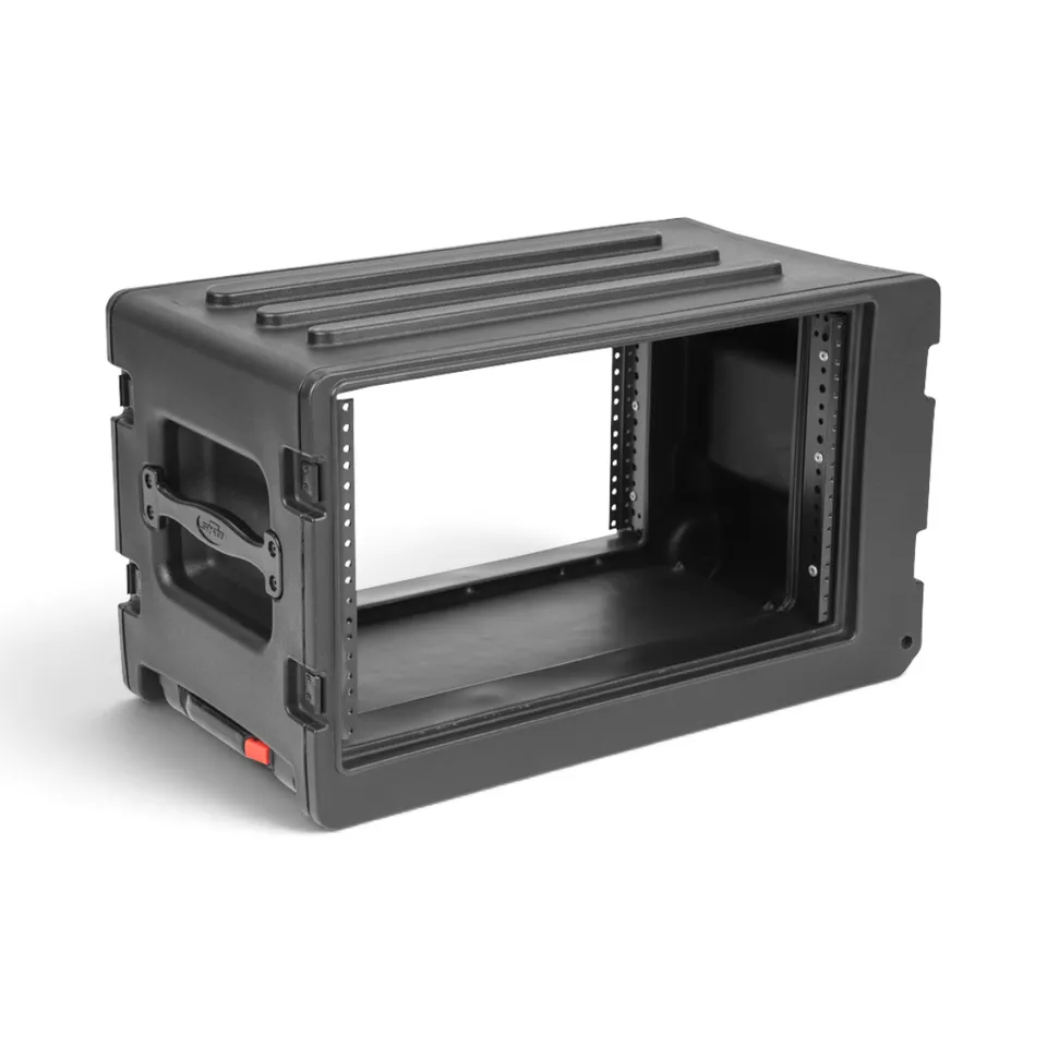 skb-rseries-shallow-6u-flight-case-rack-roulettes-noir image 1