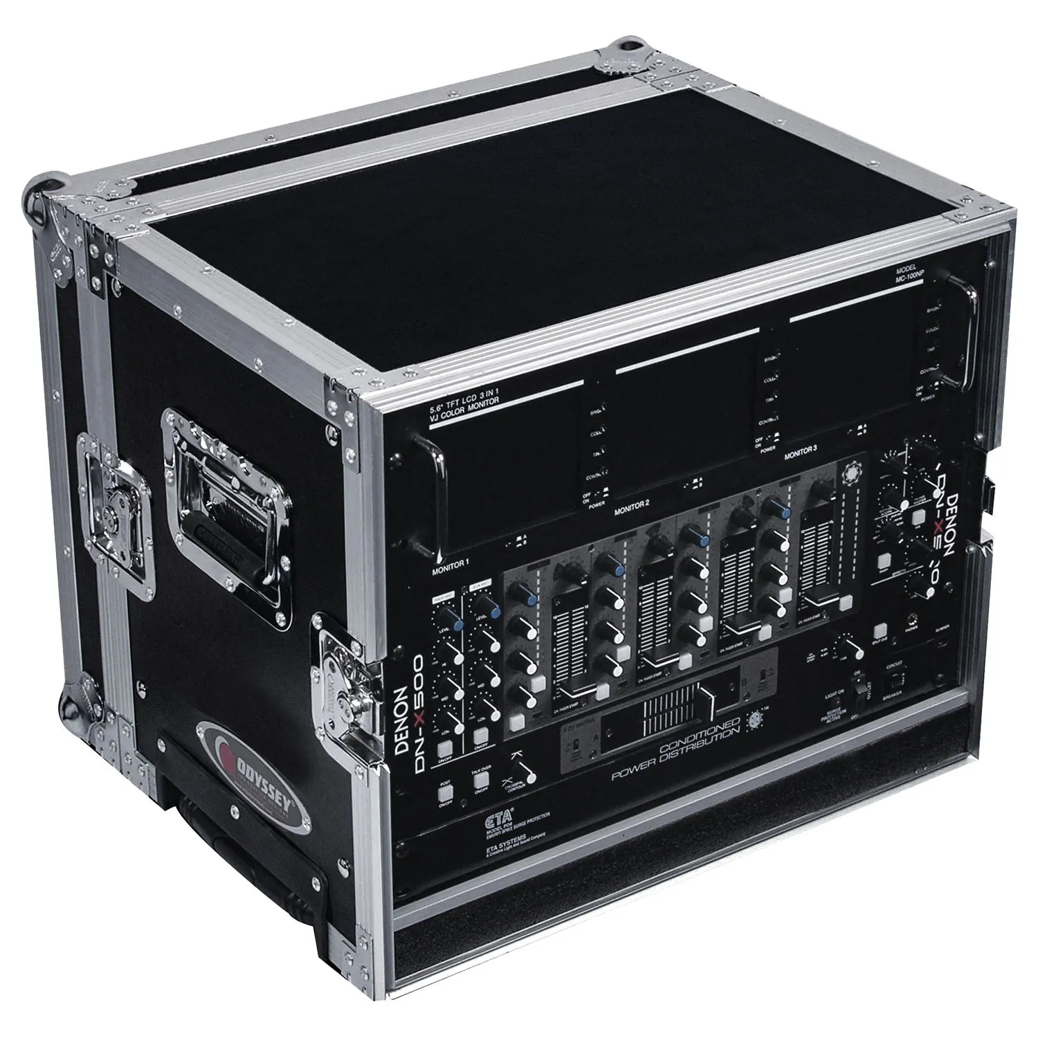 odyssey-flight-zone-rack-8u-trolley-effets-roulettes image 1