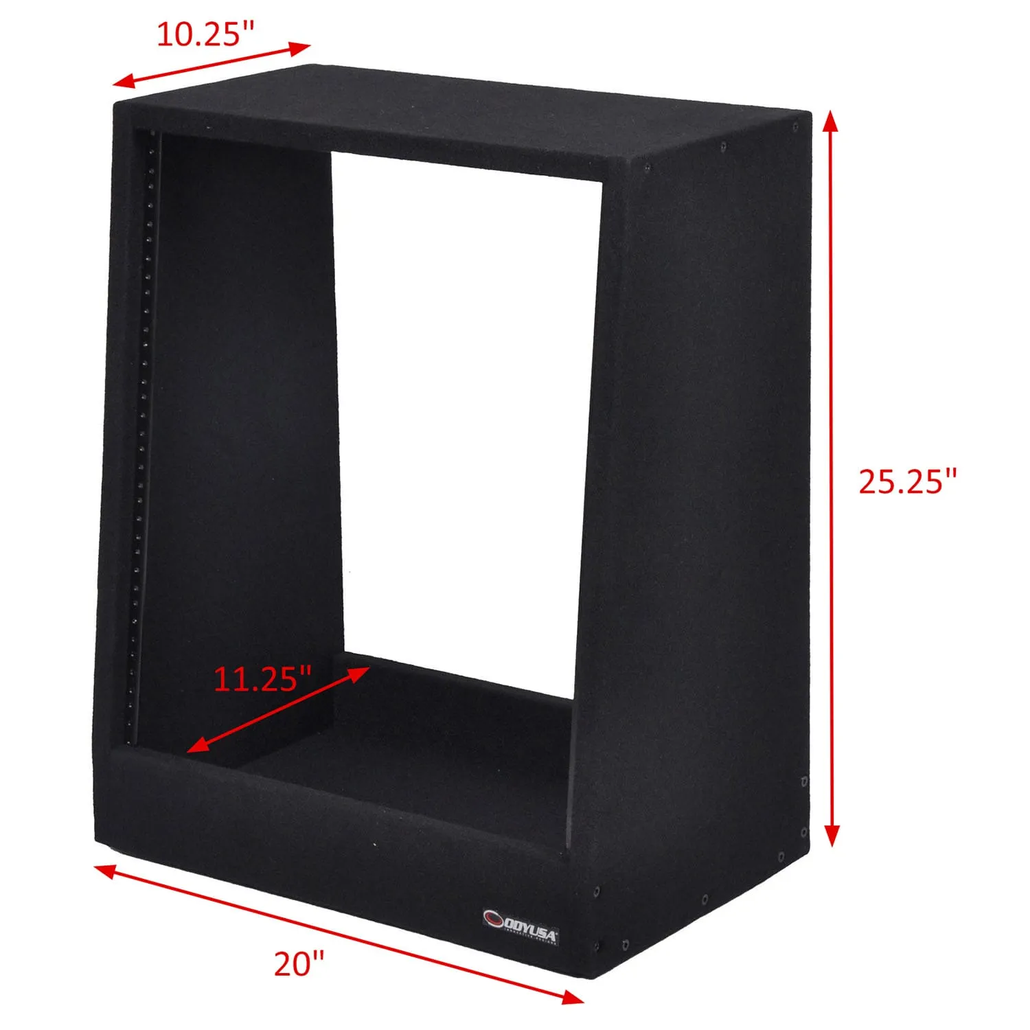 odyssey-carpeted-rack-studio-12u-inclin-moquette-noire image 2