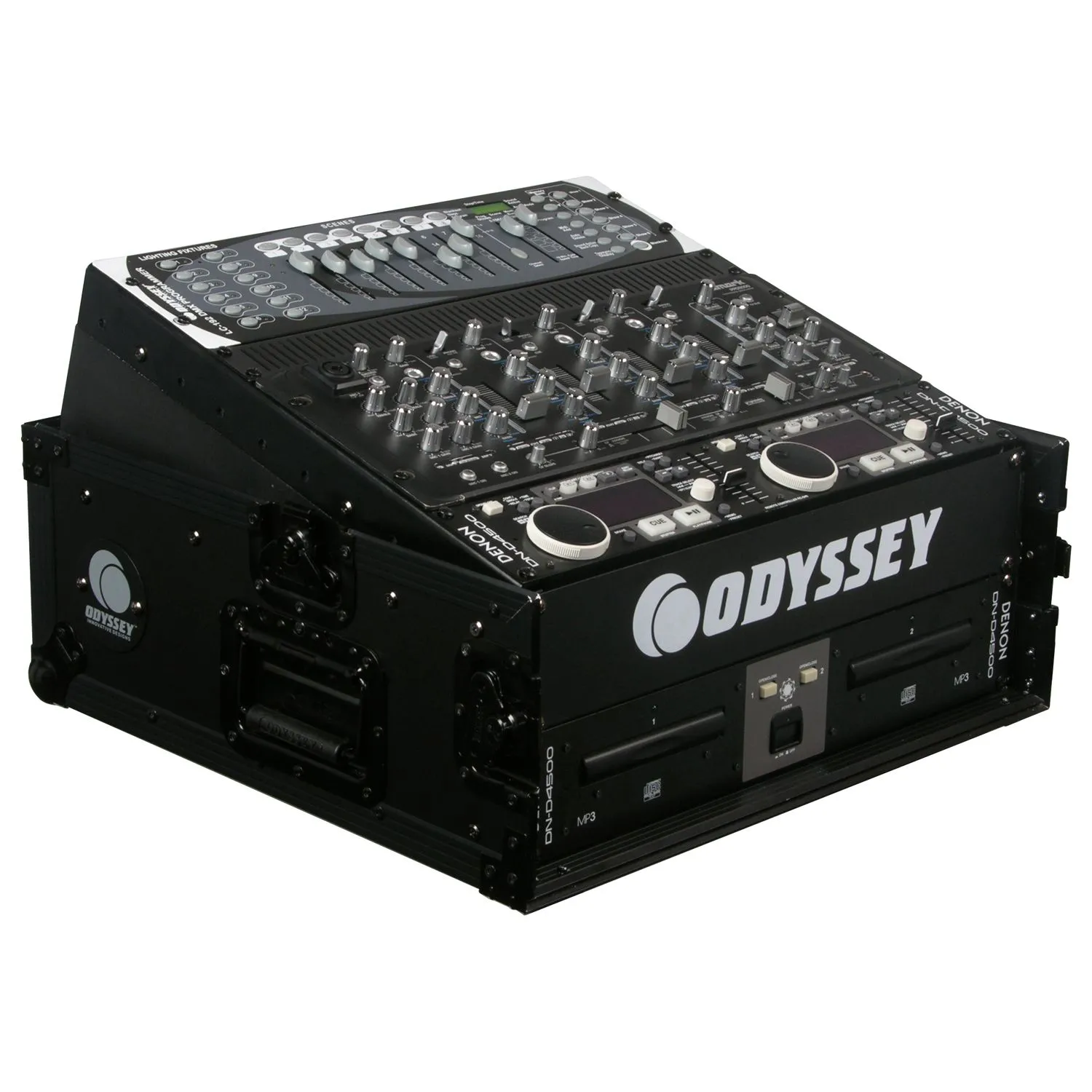 odyssey-black-label-rack-combo-10u-2u-flight-case-noir image 1